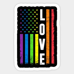 Gay Pride Men Women Lgbt Rainbow Flag Gay Love Sticker